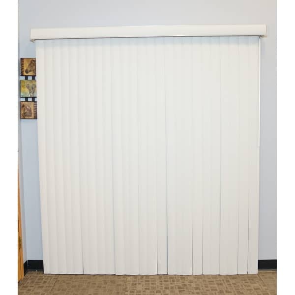 BlindDen OffWhite Solid Vinyl Vertical Blind, CORDLESS Bed Bath